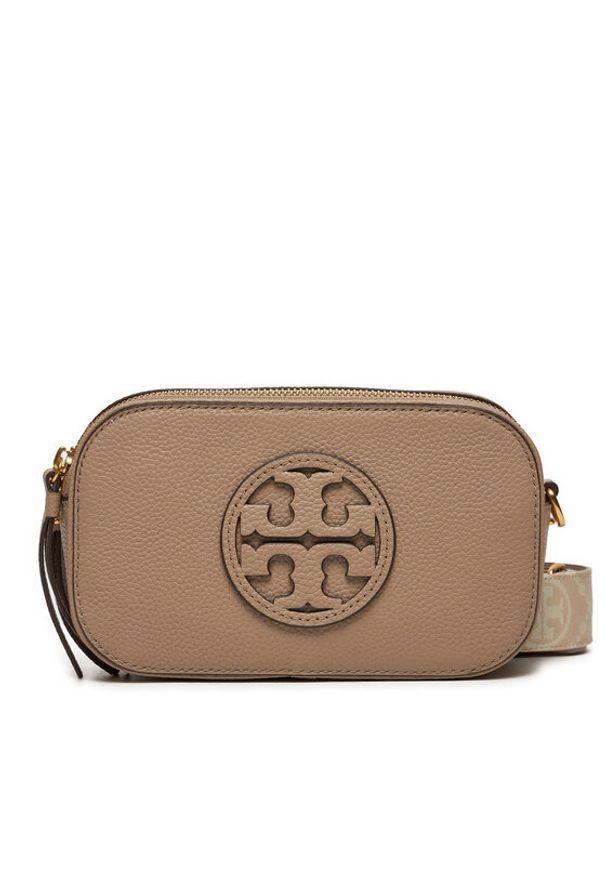 Tory Burch Torebka Miller Mini Crossbody Bag 150153 Beżowy. Kolor: beżowy. Materiał: skórzane