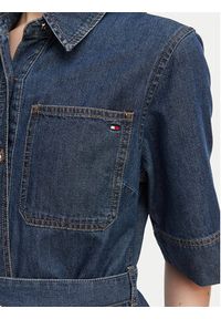TOMMY HILFIGER - Tommy Hilfiger Sukienka jeansowa WW0WW50622 Niebieski Regular Fit. Kolor: niebieski. Materiał: bawełna #4