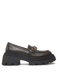 TwinSet - TWINSET Loafersy 242TGT114 Brązowy. Kolor: brązowy. Materiał: skóra