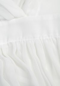 Renee - Biała Rozkloszowana Sukienka Maxi z Gumką w Pasie i Majtkami Medane. Kolor: biały. Długość rękawa: na ramiączkach. Długość: maxi #5