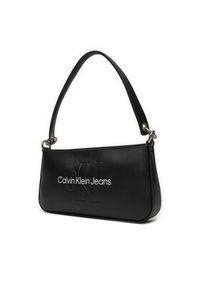 Calvin Klein Jeans Torebka Sculpted Shoulder Pouch25 Mono K60K610679 Czarny. Kolor: czarny. Materiał: skórzane