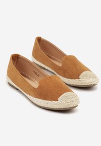 Born2be - Jasnobrązowe Espadryle Ozdobione Plecionką Tiaziane. Okazja: na co dzień, na imprezę, na spacer. Kolor: brązowy. Wzór: aplikacja. Sezon: lato. Styl: klasyczny, elegancki, casual #3