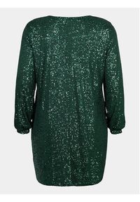 Zizzi Sukienka koktajlowa M59218A Zielony Loose Fit. Kolor: zielony. Materiał: syntetyk. Styl: wizytowy #6