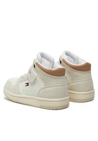 TOMMY HILFIGER - Tommy Hilfiger Sneakersy High Top Lace-Up/Velcro SneakerT3X9-33342-1269 M Biały. Kolor: biały. Materiał: skóra