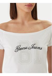 Guess Jeans T-Shirt W6GI07 J1314 Biały Regular Fit. Kolor: biały. Materiał: bawełna #2