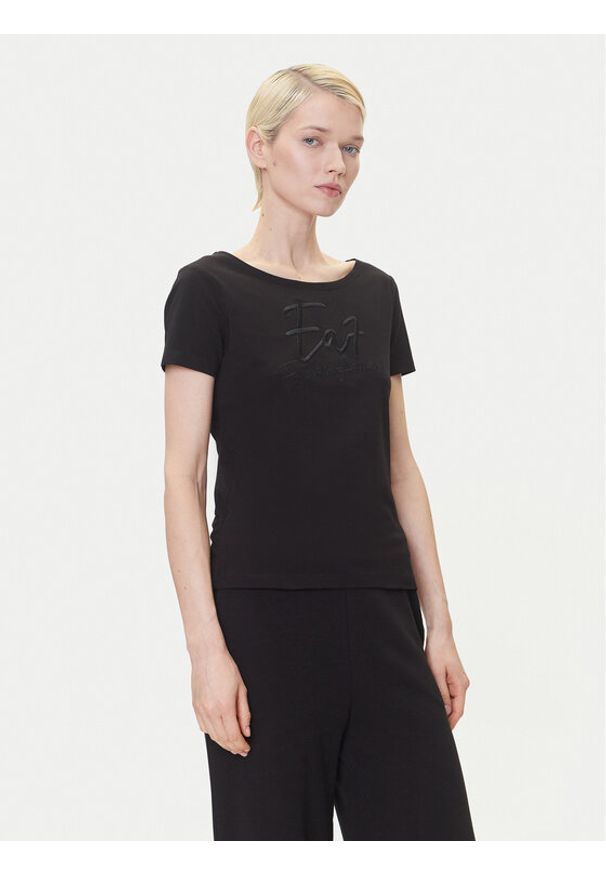 EA7 Emporio Armani T-Shirt 7W000184 AF10373 UC001 Czarny Regular Fit. Kolor: czarny. Materiał: bawełna