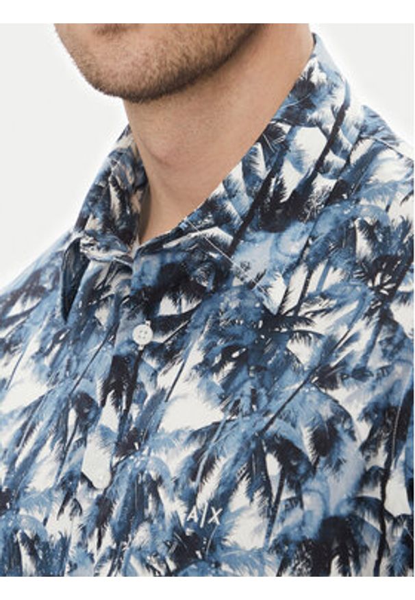 Armani Exchange Koszula XM001240 AF14869 F0041 Niebieski Regular Fit. Kolor: niebieski. Materiał: bawełna