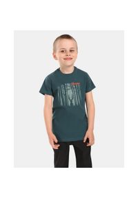 Chłopięcy T-shirt bawełniany Kilpi SALO-JB. Kolor: zielony. Materiał: bawełna. Sport: turystyka piesza