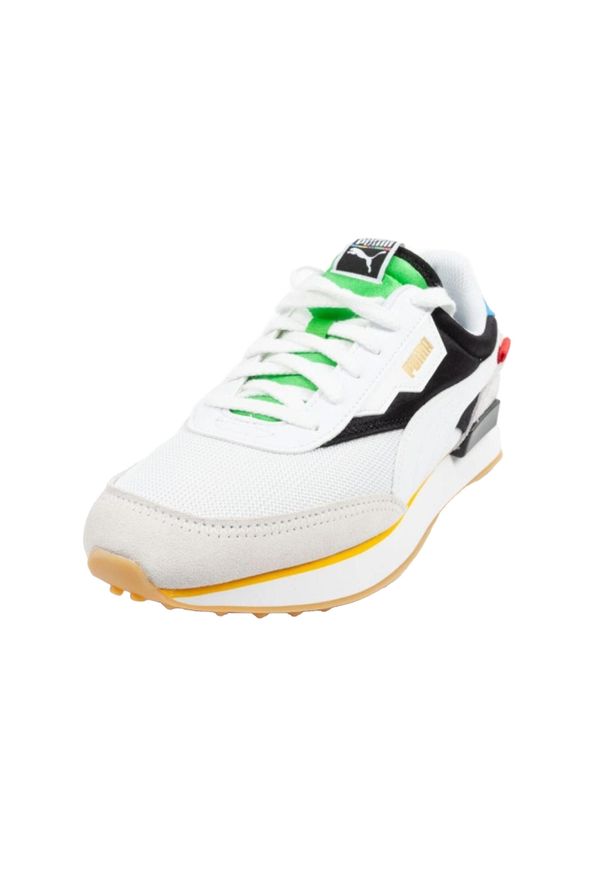 Puma - Damskie Skórzane Buty Sportowe Future Rider. Kolor: biały. Materiał: skóra. Sezon: zima. Styl: sportowy