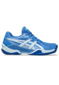 Buty halowe Asics Gel-Powerbreak GS. Okazja: na uczelnię. Kolor: niebieski, biały, wielokolorowy. Sport: piłka ręczna