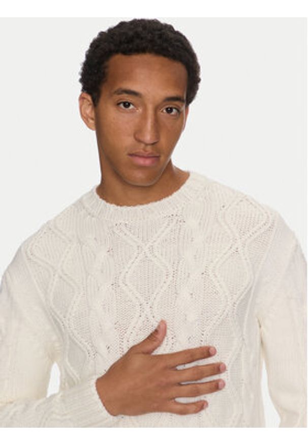 PAUL & SHARK - Paul&Shark Sweter 14311084 Écru Regular Fit. Materiał: wełna