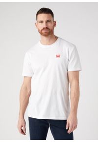 Wrangler - WRANGLER SIGN OFF TEE MĘSKI T-SHIRT KOSZULKA WHITE W70MEE989