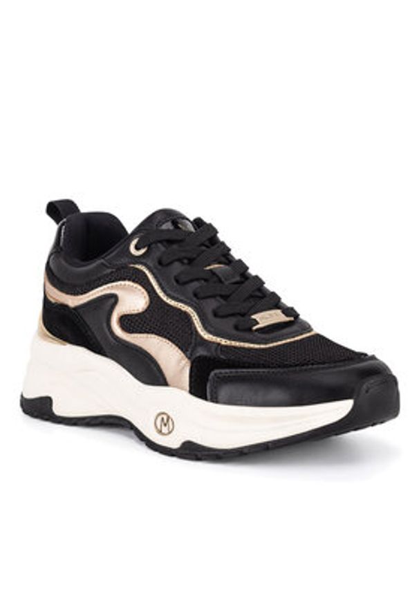 MEXX Sneakersy MI001009843W Czarny. Kolor: czarny. Materiał: skóra