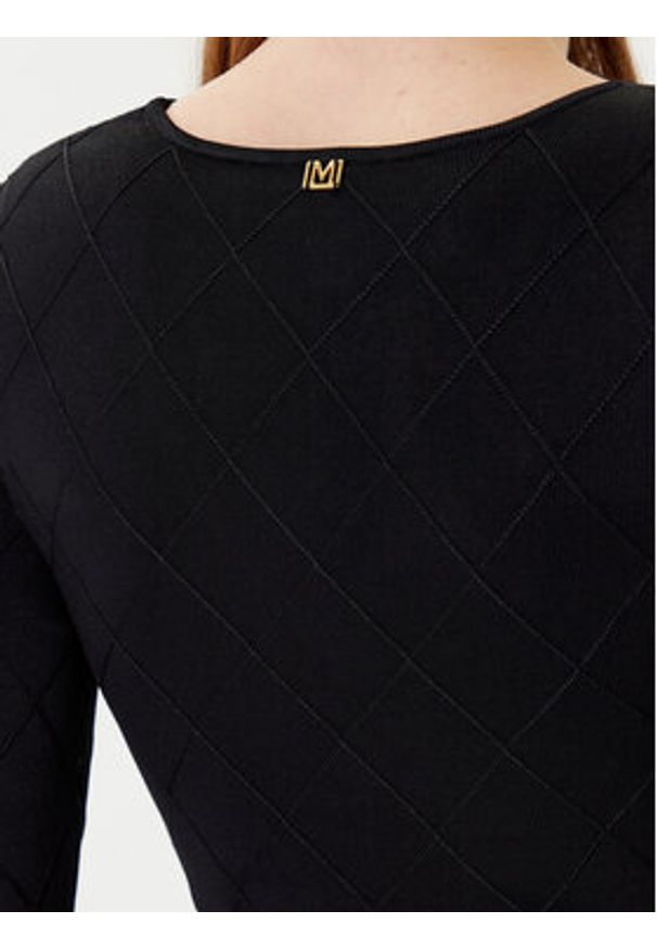 Marciano Guess Sukienka dzianinowa 5YGK23 5036Z Czarny Slim Fit. Kolor: czarny. Materiał: wiskoza