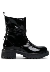 Gino Rossi Trapery 501 Czarny. Kolor: czarny. Materiał: skóra, lakier #5