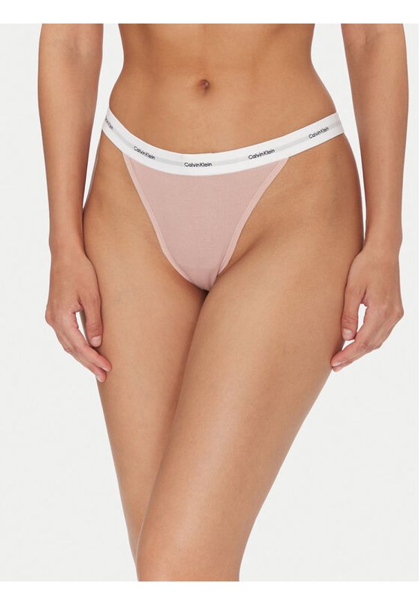 Calvin Klein Underwear Komplet 3 par stringów LV00QD5308 Różowy. Kolor: różowy. Materiał: bawełna