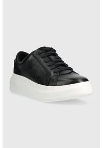 Ugg - UGG sneakersy skórzane Scape Lace kolor czarny 1130763. Nosek buta: okrągły. Kolor: czarny. Materiał: skóra. Obcas: na platformie #5