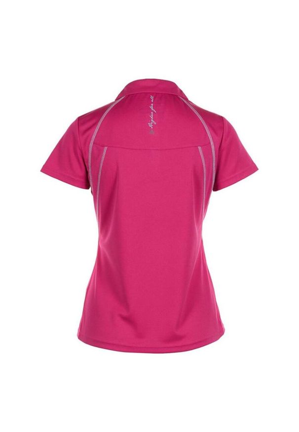 PEAK MOUNTAIN - Damska koszulka polo Peak Mountain. Typ kołnierza: polo. Kolor: różowy