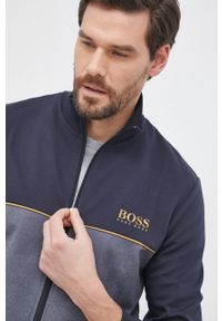 BOSS - Boss Bluza męska kolor granatowy z nadrukiem. Okazja: na co dzień. Kolor: niebieski. Wzór: nadruk. Styl: casual #3