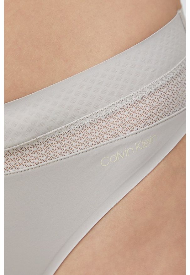 Calvin Klein Underwear stringi kolor szary. Kolor: szary