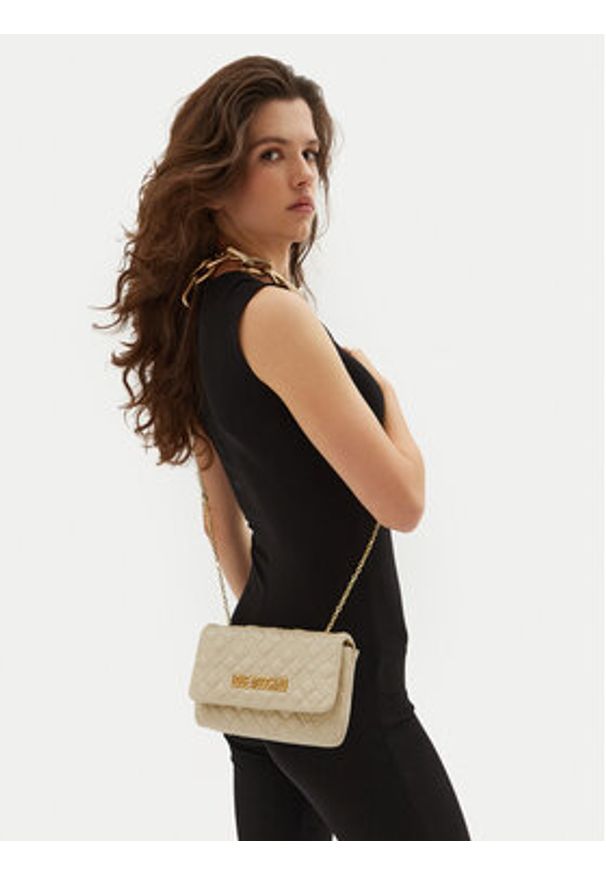 Love Moschino - LOVE MOSCHINO Torebka JC4097PP0LLA0110 Écru. Materiał: skórzane