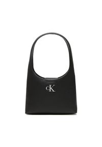 Calvin Klein Jeans Torebka Minimal Monogram Shoulder Bag K60K610843 Czarny. Kolor: czarny. Materiał: skórzane #1