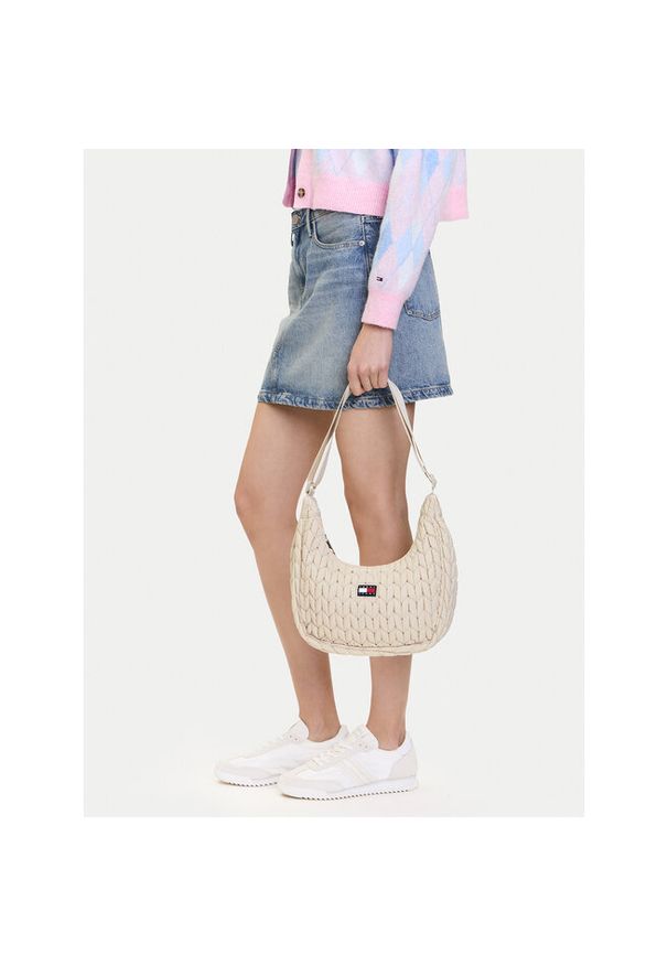 Torebka Tommy Jeans. Kolor: beżowy