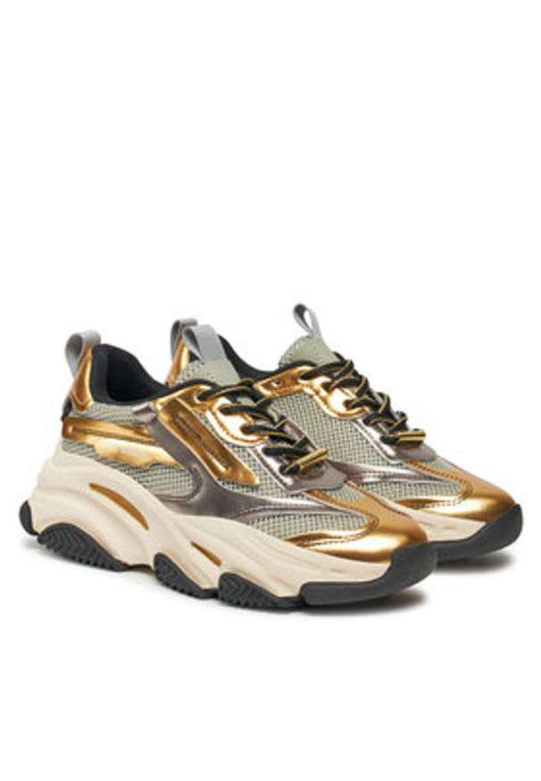 Steve Madden Sneakersy Possession-E SM19000033 Srebrny. Kolor: srebrny. Materiał: skóra