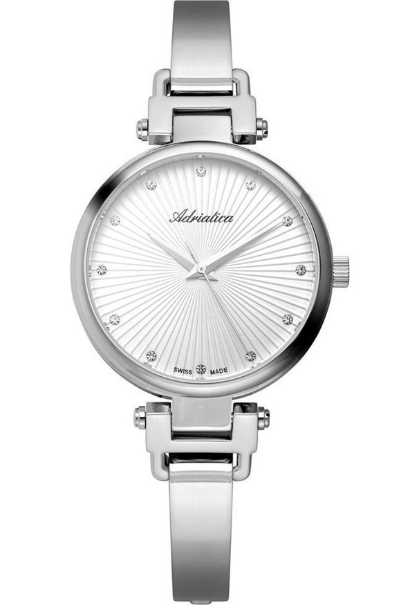 Zegarek Adriatica Zegarek damski Adriatica A3807.5143Q CYRKONIE srebrny. Kolor: srebrny