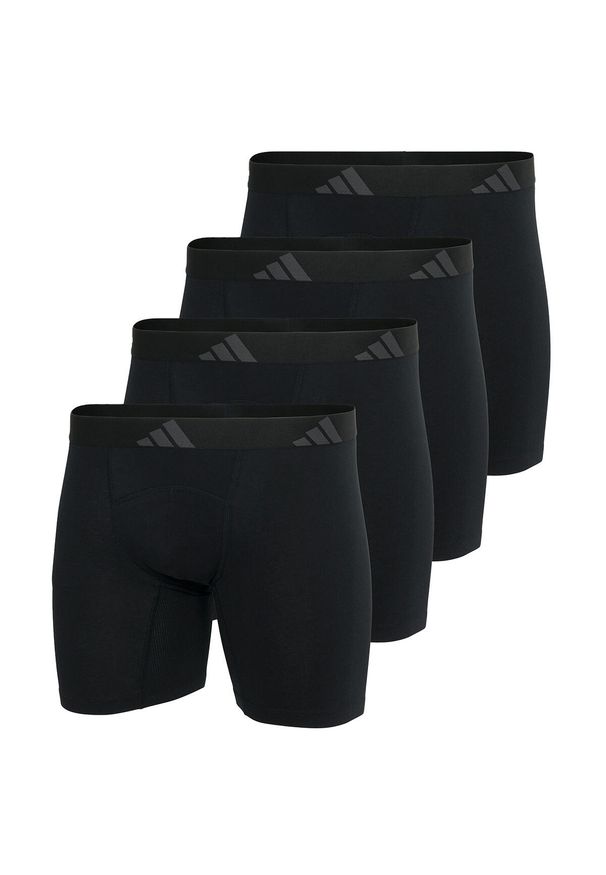 Adidas - Bokserki Active Flex Cotton Ergonomic 4 pak. Kolor: czarny. Materiał: bawełna, elastan