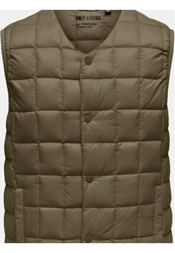 Only & Sons Kamizelka Gavin 22030622 Zielony Regular Fit. Kolor: zielony. Materiał: syntetyk