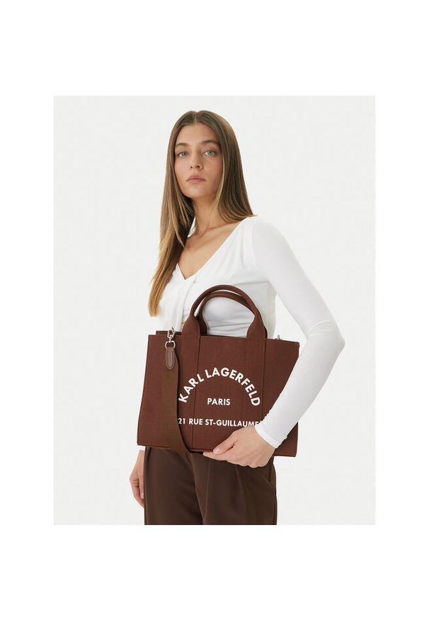 Karl Lagerfeld - Torebka KARL LAGERFELD. Kolor: brązowy
