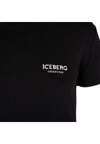 Iceberg T-shirt "C-neck" | ICE1UTS01 | Mężczyzna | Czarny. Kolor: czarny. Materiał: bawełna, elastan. Wzór: nadruk #6