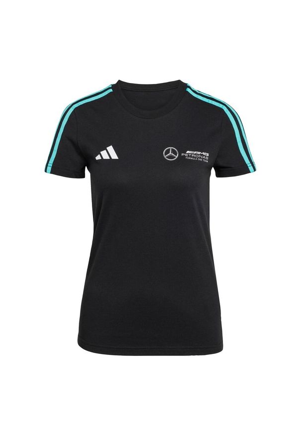 Adidas - Koszulka Mercedes - AMG Petronas Formula One Team DNA. Kolor: czarny, biały, wielokolorowy. Sport: taniec, joga i pilates
