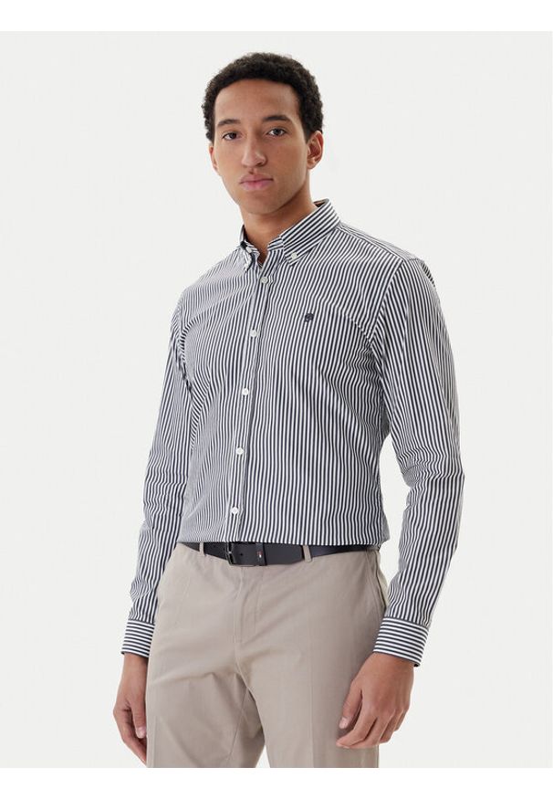 BOSS Koszula H-Roan 50556085 Granatowy Slim Fit. Kolor: niebieski. Materiał: bawełna