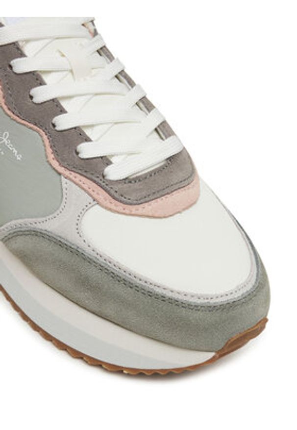 Pepe Jeans Sneakersy PLS60034 Zielony. Kolor: zielony. Materiał: zamsz, skóra