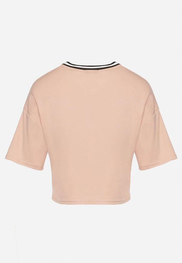 Born2be - Ciemnoróżowy Bawełniany T-shirt z Napisem Nitanelia. Okazja: na co dzień. Kolor: różowy. Materiał: bawełna. Wzór: napisy. Styl: casual