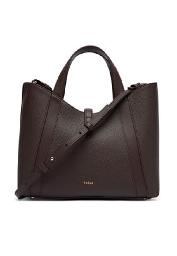 Furla Torebka Goccia S WB01789 BX3353 CN 2460S Brązowy ciemny. Kolor: brązowy. Materiał: skórzane