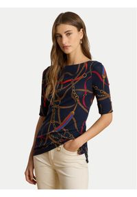 Lauren Ralph Lauren - LAUREN RALPH LAUREN Bluzka 200P03722001 Granatowy Slim Fit. Kolor: niebieski. Materiał: bawełna #1