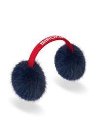 SIROKO - Nauszniki narciarskie retro Siroko Montchat Blue. Kolor: niebieski. Materiał: dzianina, futro. Sezon: zima. Styl: retro #1