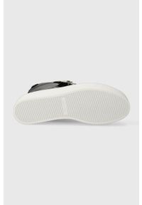 Calvin Klein trampki skórzane FLATFORM CUPSOLE HIGHTOP W/HW WL damskie kolor czarny HW0HW01667. Nosek buta: okrągły. Zapięcie: sznurówki. Kolor: czarny. Materiał: skóra #2