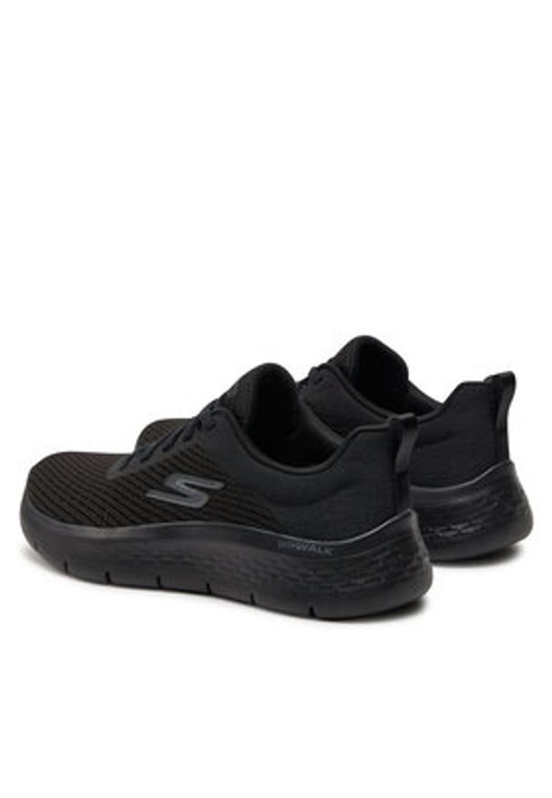skechers - Skechers Sneakersy Go Walk Flex 124952/BBK Czarny. Kolor: czarny. Materiał: materiał