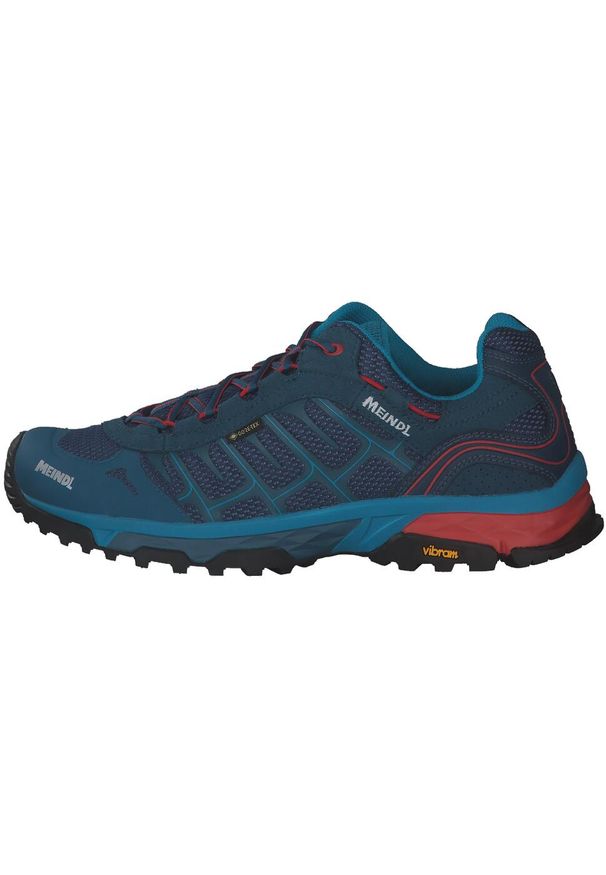 MEINDL - Buty turystyczne męskie Meindl Finale Gore-Tex. Kolor: czerwony, niebieski, wielokolorowy. Technologia: Gore-Tex. Sport: turystyka piesza