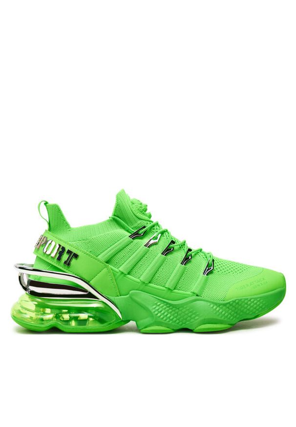 Plein Sport Sneakersy SADS USC0518 STE003N Zielony. Kolor: zielony. Materiał: materiał