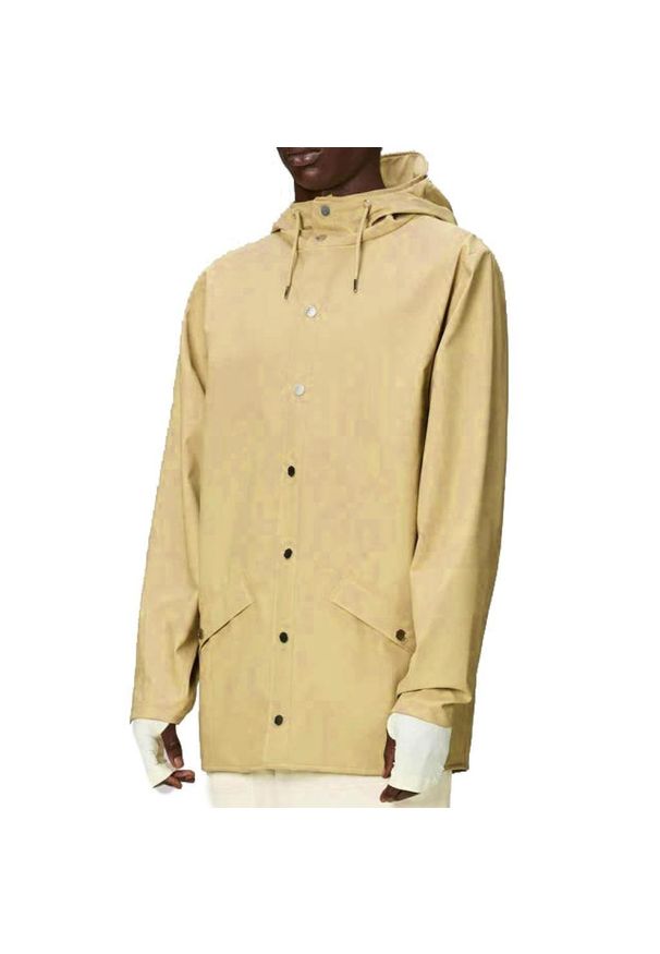 Rains - Kurtka RAINS JACKET V3 Jasnobrązowy. Kolor: wielokolorowy, beżowy, brązowy. Materiał: tkanina, syntetyk
