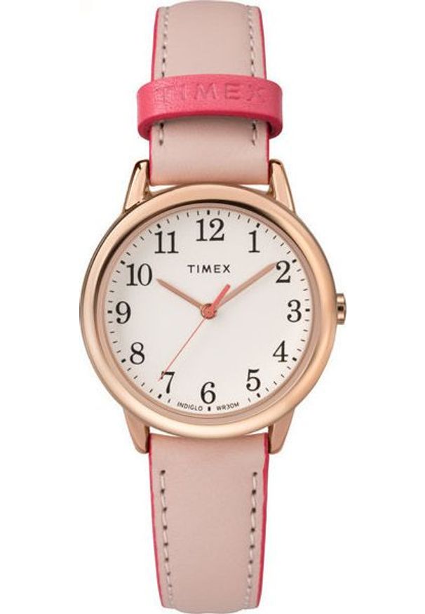 Zegarek Timex Easy Reader Color Pop TW2R62800 Indiglo damski różowy. Kolor: różowy