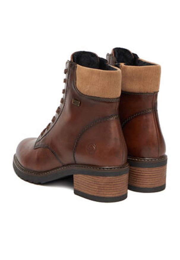 Remonte Trzewiki D1A70-24 Brązowy. Kolor: brązowy. Materiał: skóra