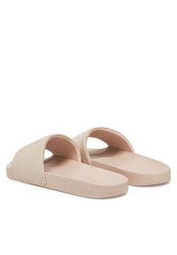 Calvin Klein Jeans Klapki Slide Monogram Wn YW0YW01835 Beżowy. Kolor: beżowy. Materiał: materiał #6