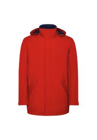 ROLY - Męska Ocieplana Parka America. Kolor: czerwony. Materiał: puch. Sport: turystyka piesza #1