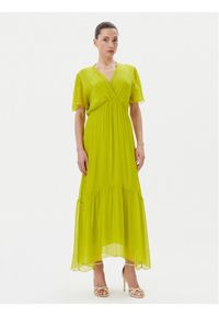 Haveone Sukienka letnia AFF-N006 Zielony Loose Fit. Kolor: zielony. Materiał: jedwab. Sezon: lato